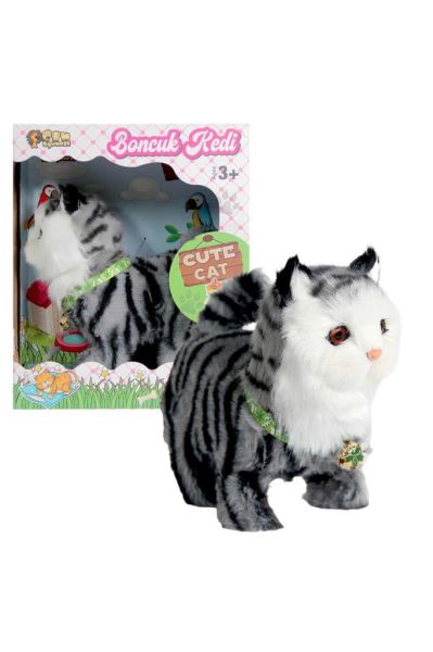 Sesli Hareketli Pilli Boncuk Kedi