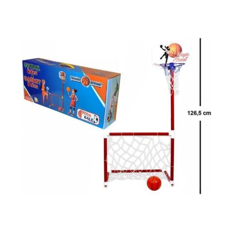 Oyuncak Portatif Kale ve Basket Potası (2 Si 1 Arada)
