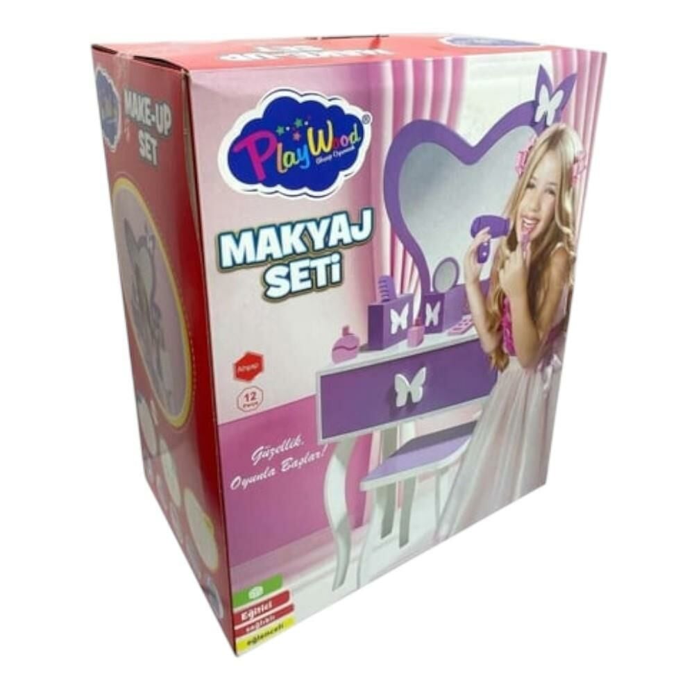 Kutuda Ahşap Makyaj Seti