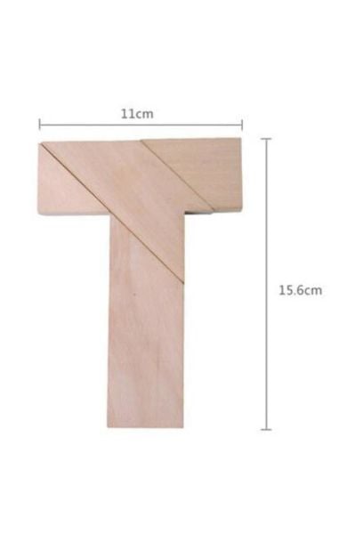 Ahşap T Tangram Puzzle