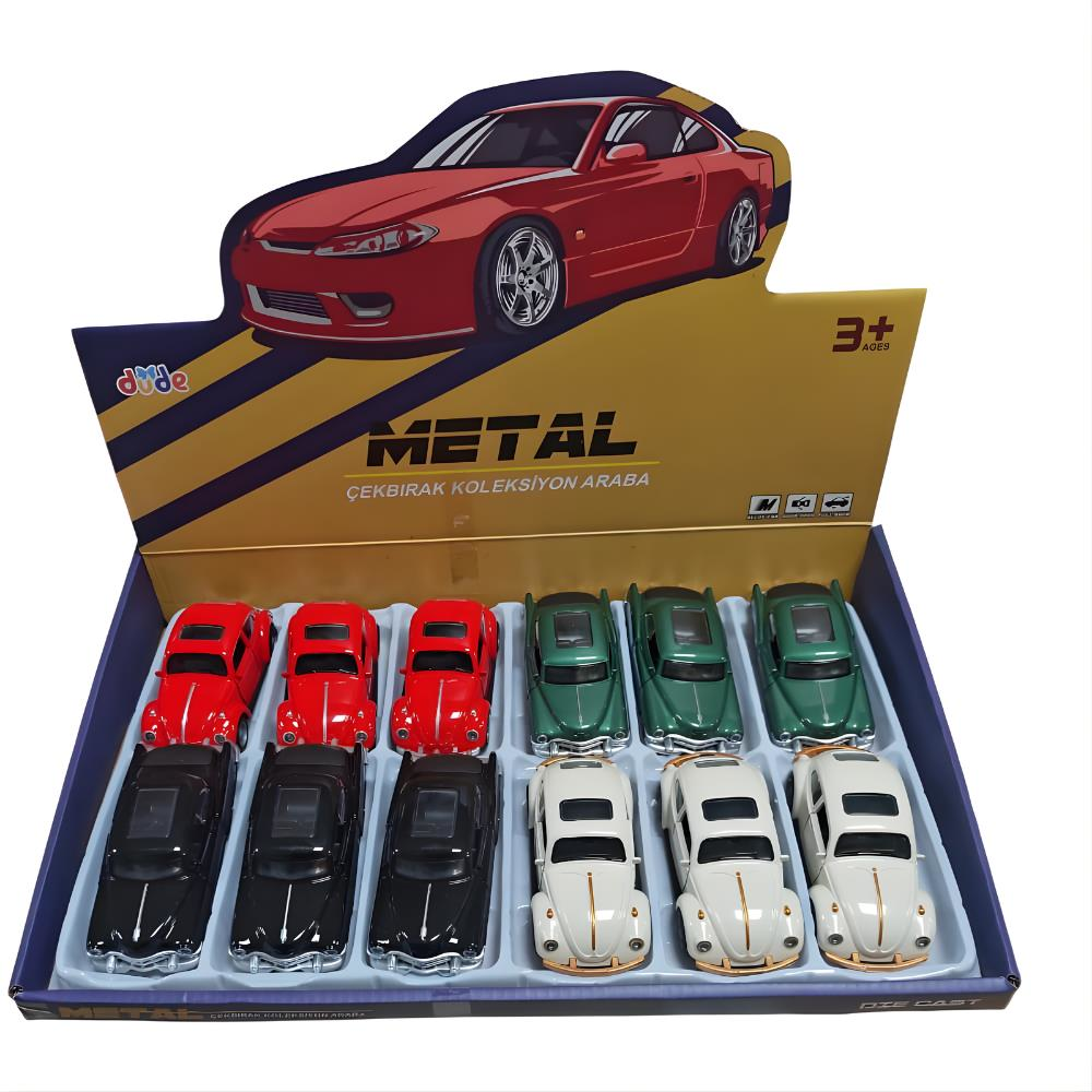 1:36 Çek Bırak Klasik Araba Üç Kapılı Metal