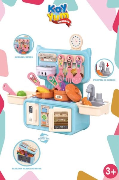 Musluklu Sulu Mini Mutfak Seti Mutfak Oyuncağı