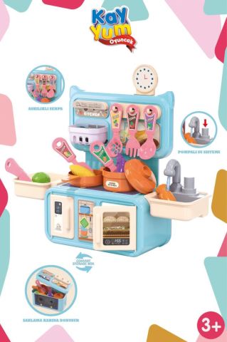 Musluklu Sulu Mini Mutfak Seti Mutfak Oyuncağı