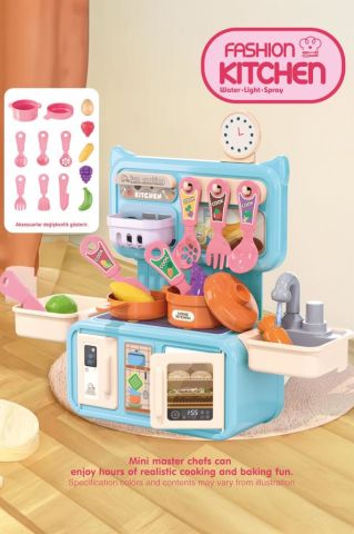 Musluklu Sulu Mini Mutfak Seti Mutfak Oyuncağı