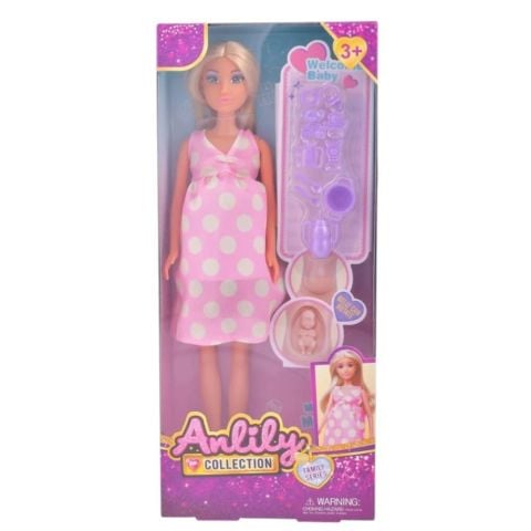 11,5'' Anlily Göbeği Dönebilen Hamile Oyuncak Bebek