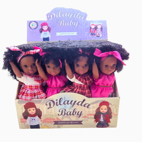 36 Cm Siyah Deri Kıyafetli Tam Vinil Güzel Kız İngilizce Şarkılı