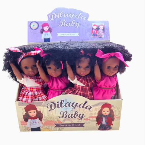 36 Cm Siyah Deri Kıyafetli Tam Vinil Güzel Kız İngilizce Şarkılı