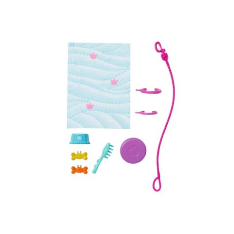 Bebek ile 2 Oyuncak Köpek ve Evcil Hayvan Aksesuarları, 1 Yavru Tekerlekli Çıkarılabilir Tekerlekli Sandalyede, 10+ P