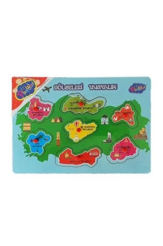 Ahşap Eğitici Puzzle Kıtalar ve Bölgeler