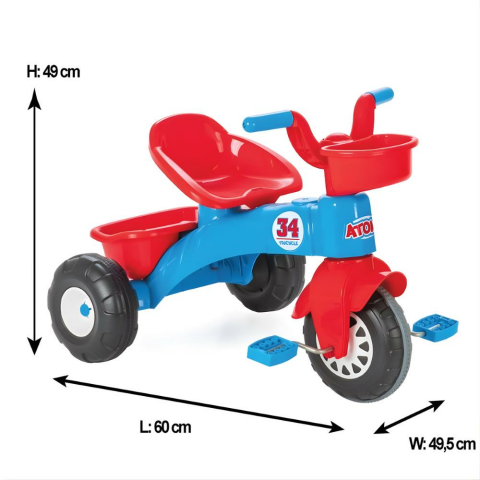 Pilsan Oyuncak Atom Bisiklet Mavi-Kırmızı 07169