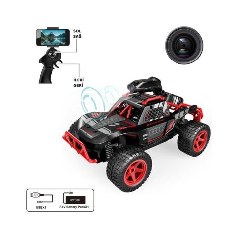 Kumandalı Şarjlı Kameralı Off Road Araba
