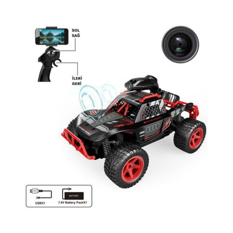Kumandalı Şarjlı Kameralı Off Road Araba