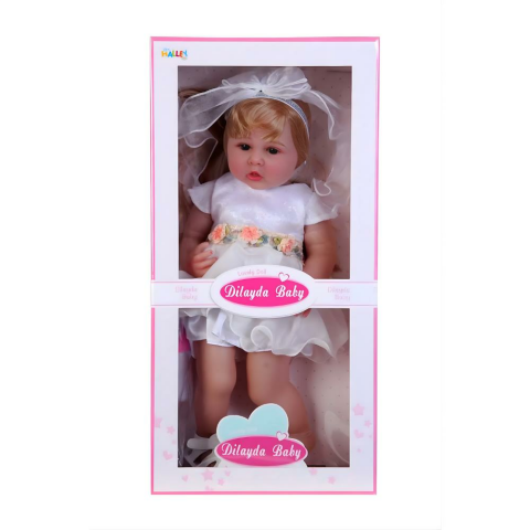 55 Cm Yeni Doğmuş Bebek, Yüksek Gerçeklikte, Tüm Vücut Yumuşak Jelden, Aksesuarlı