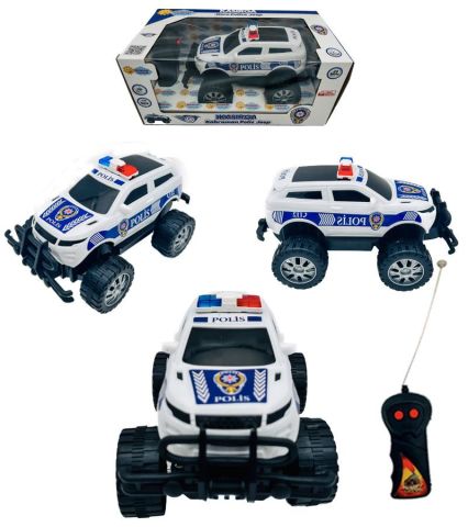 Uzaktan Kumandalı 2 Fonksiyonlu Kasırga Polis Jeep