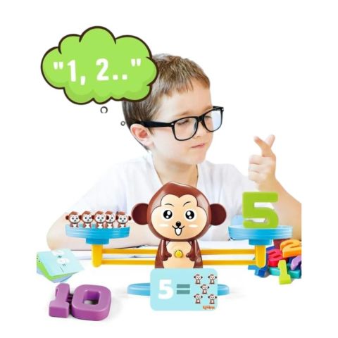 Eğitici Maymun Denge Oyunu, İşlem Kartlı Matematik Öğretici Oyun Seti