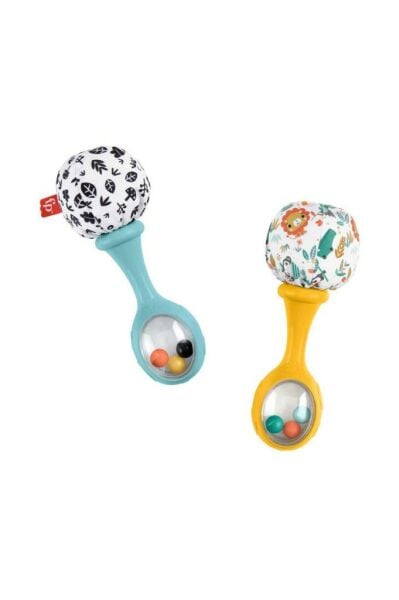 Rattle ‘n Rock Maracas baby rattle sensory toys for newborn babies ages 3 months and older