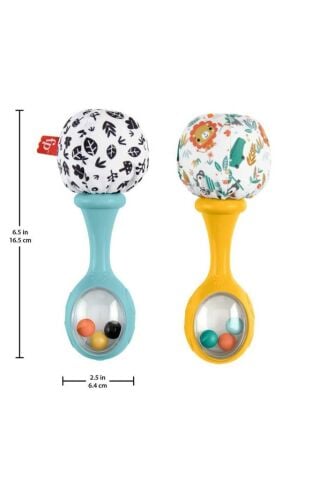 Rattle ‘n Rock Maracas baby rattle sensory toys for newborn babies ages 3 months and older