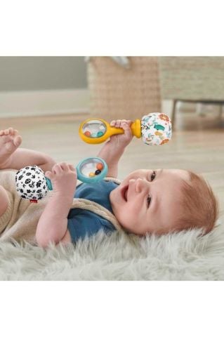 Rattle ‘n Rock Maracas baby rattle sensory toys for newborn babies ages 3 months and older
