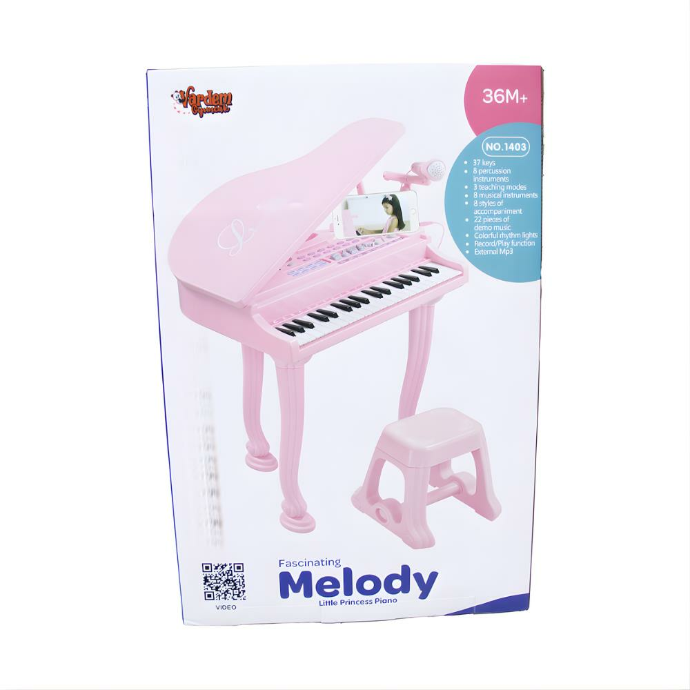 Vardem Mikrofonlu 37 Tuşlu Mp3 Çalar Büyük Pembe Piyano