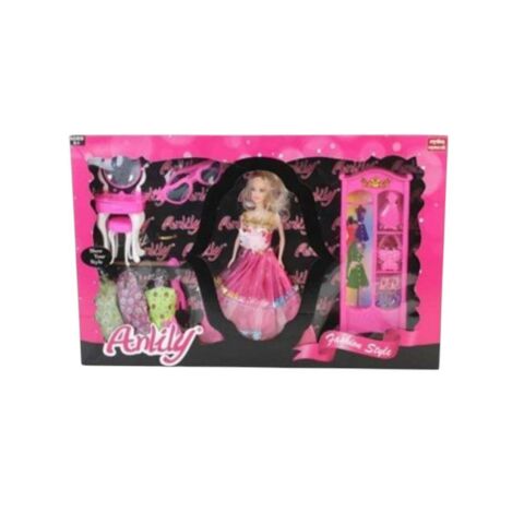 Anlily Makyaj Masalı Dolaplı Bebek