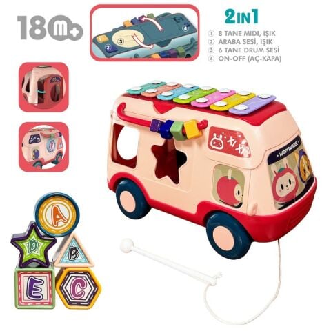 Eğitici Bul Tak ,Işıklı ve Müzikli Otobüs