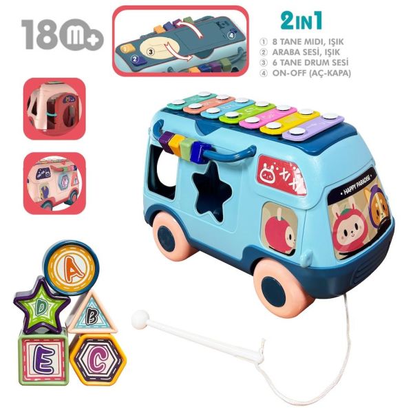 Eğitici Bul Tak ,Işıklı ve Müzikli Otobüs