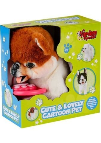Peluş Tasmalı Yürüyen-Havlayan Pomeranian Köpek