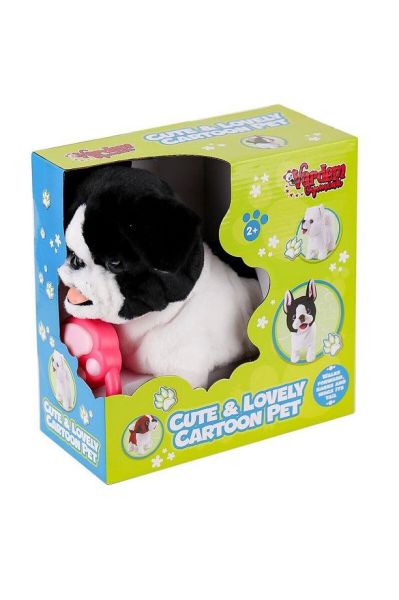 Peluş Tasmalı Yürüyen-Havlayan Fransız Bulldog Köpek