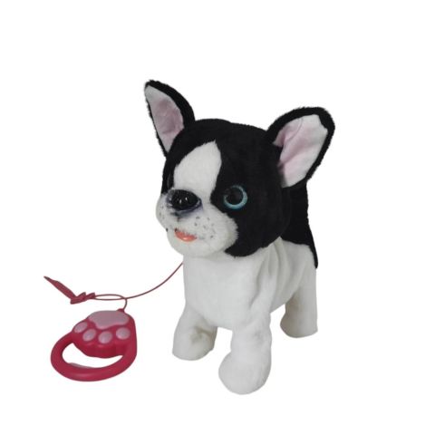 Peluş Tasmalı Yürüyen-Havlayan Fransız Bulldog Köpek