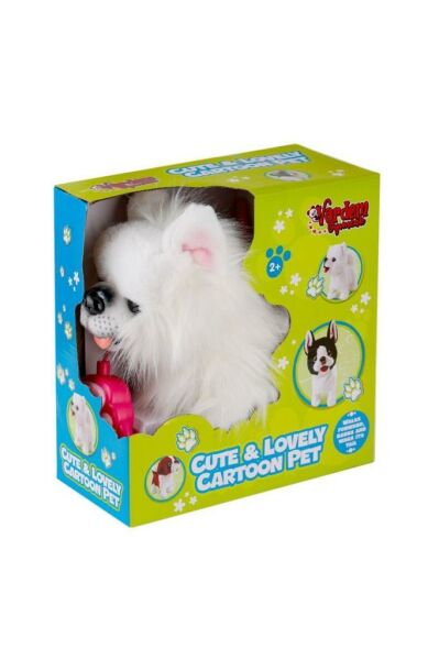 Peluş Tasmalı Yürüyen-Havlayan Fino Köpek