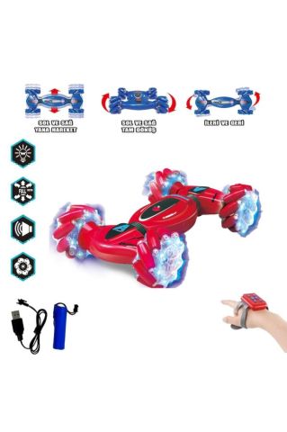 Bilekten Kontrollü Işıklı ve Müzikli 4 Teker Tırmanış Aracı