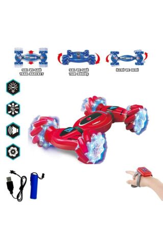 Bilekten Kontrollü Işıklı ve Müzikli 4 Teker Tırmanış Aracı