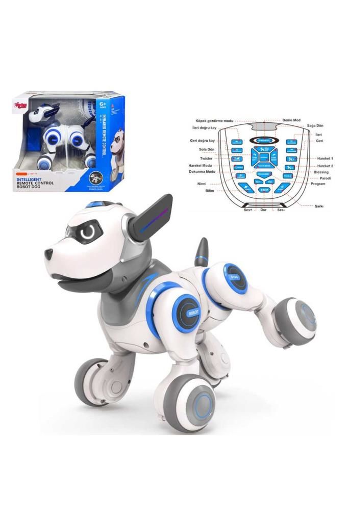 ROBOT KÖPEK KUMANDALI İNTERAKTİF F/F IŞIKLI MÜZİKLİ ŞARJLI 6+