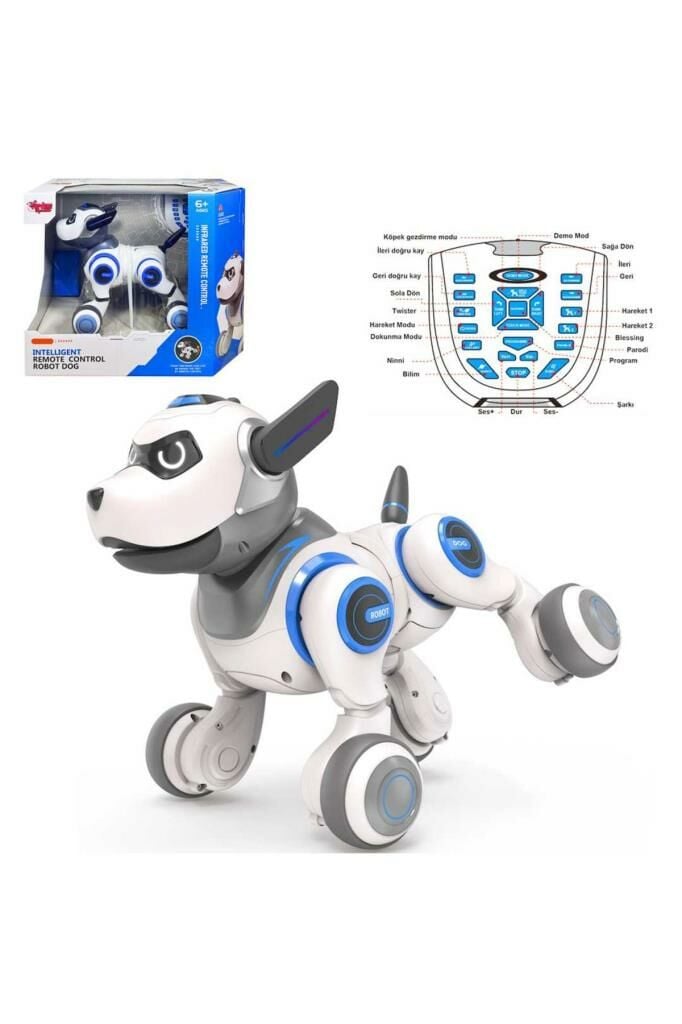 Robot Köpek Kumandalı İnteraktif F/F Işıklı Müzikli Şarjlı 6+