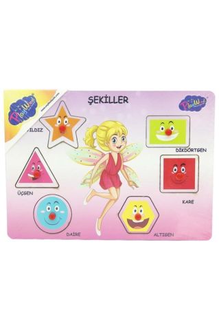 Ahşap Tutmalı Şekiller Yapboz