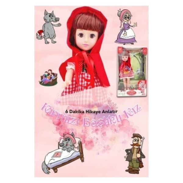Kırmızı Başlıklı Kız Uyku Arkadaşım Masal Anlatan Oyuncak Bebek