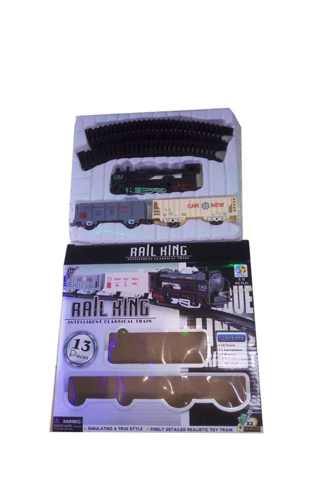 Küçük Pilli Işıklı Raylı Tren Seti Ekspres 13 Parça rail king