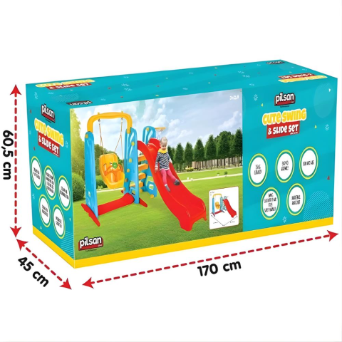 Pilsan Şirin Kaydırak ve Salıncak Seti