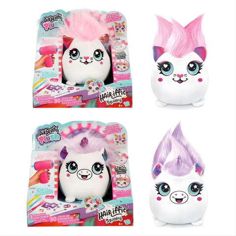 Sunman Airbrush Plush Hair'iffic Squishy Saç Tasarımı Oyun Seti