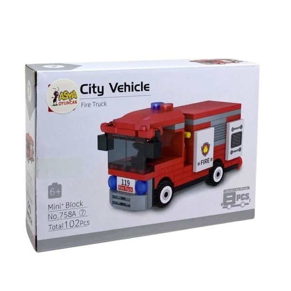 Display Kutuda Bricks Mini Bloklu Arabalar