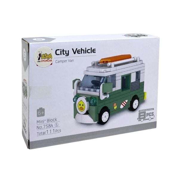 Display Kutuda Bricks Mini Bloklu Arabalar