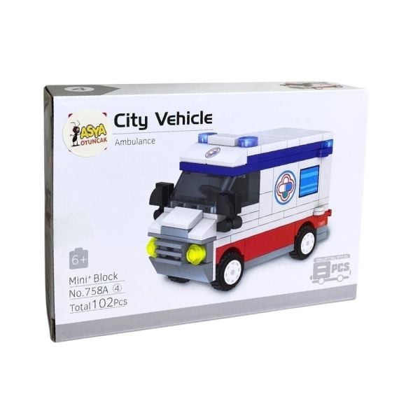 Display Kutuda Bricks Mini Bloklu Arabalar