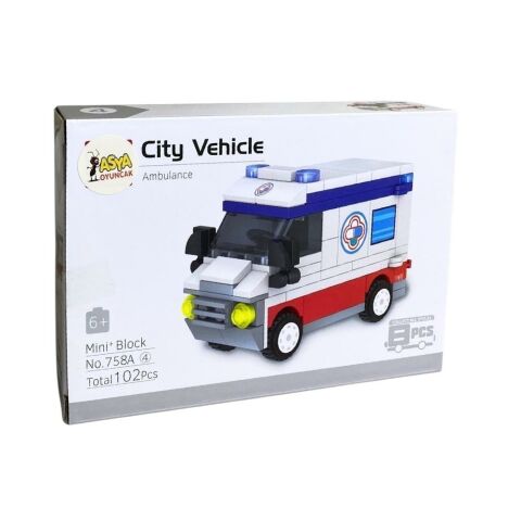 Display Kutuda Bricks Mini Bloklu Arabalar