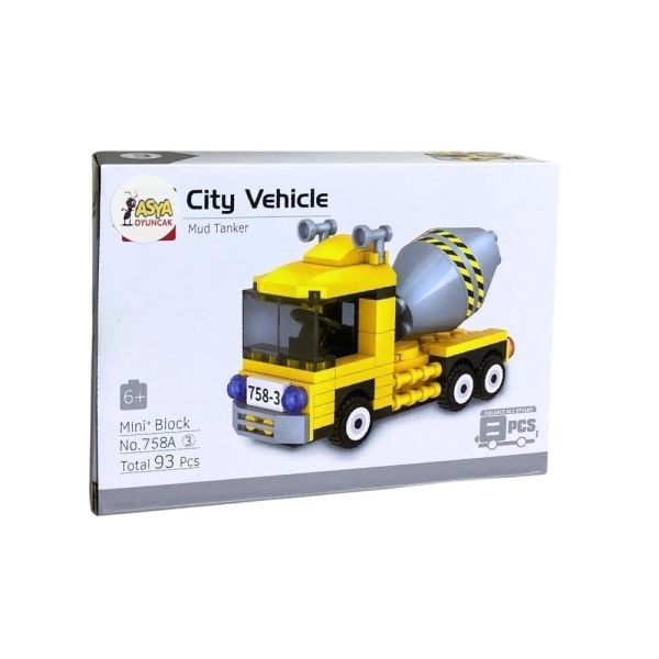 Display Kutuda Bricks Mini Bloklu Arabalar