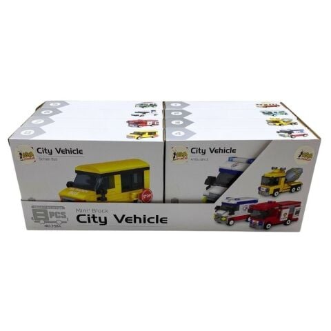 Display Kutuda Bricks Mini Bloklu Arabalar