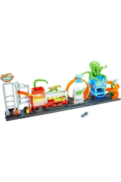Hot Wheels Dev Ahtapot Ile Araba Yıkama Oyun Seti GTT96