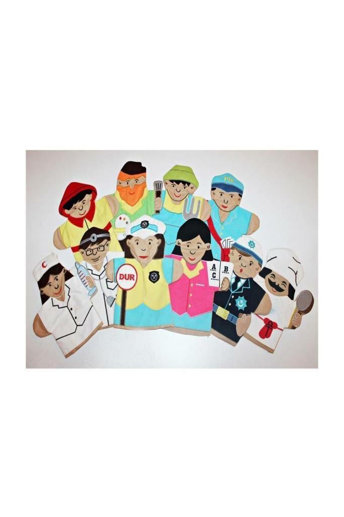 Meslekler Kukla Seti 10'lu