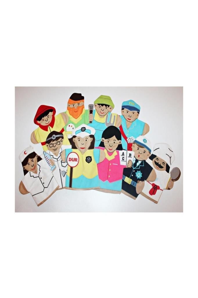 Meslekler Kukla Seti 10'lu