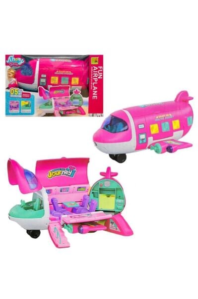 UÇAK PEMBE AKSESUARLI TRAVEL GİRL 3+