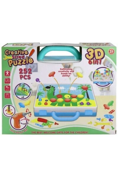 Yaratıcı Vidalama Oyunu - Pilli Matkap 252 Parça